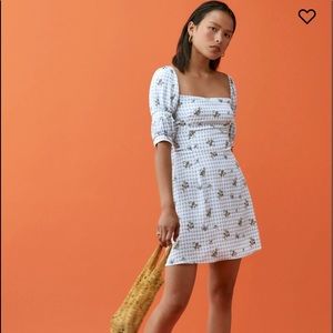 REFORMATION
Kaley Floral Minidress In Al Fresco